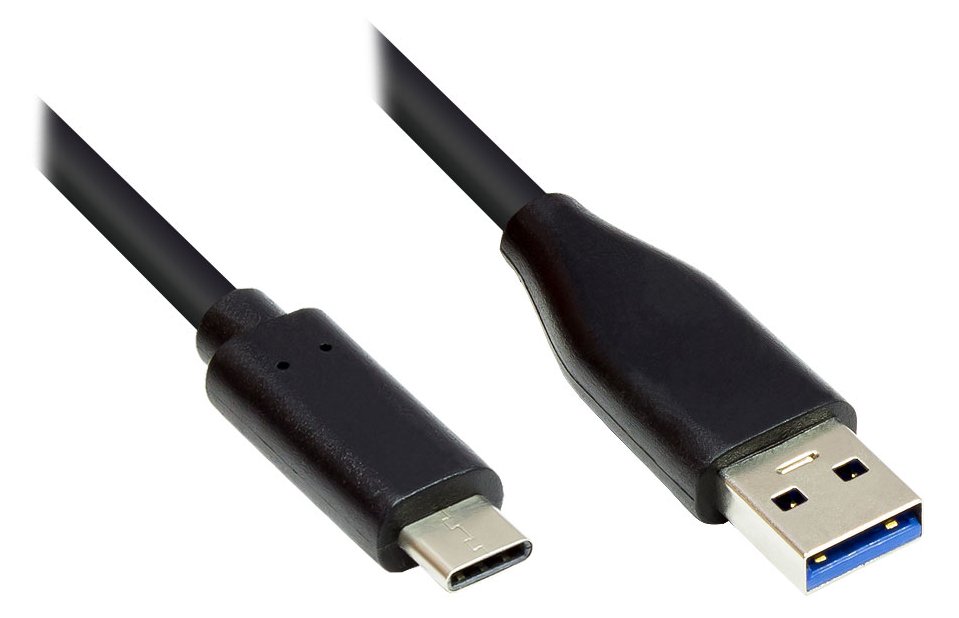 Good Connections GC-M0126 - 0,5 m - USB C - USB A - USB 3.2 Gen 1 (3.1 Gen 1) - 5 Gbit/s - Schwarz