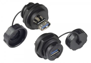 Good Connections IC04-U304 - USB A - Schwarz - Weiblich - Gerade - Polyvinylchlorid (PVC) - IP65 - IP67 von LumaTech