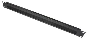 Good Connections Kabeldurchführung 19 - mit Bürsteneinsatz - 1HE - tiefschwarz RAL9005 von LumaTech