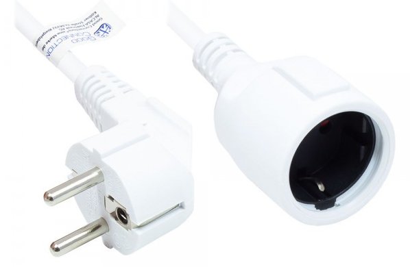 Good Connections P0102-W050 - 5 m - Netzstecker Typ E+F - Netzstecker Typ F - H05VV-F3G - 250 V
