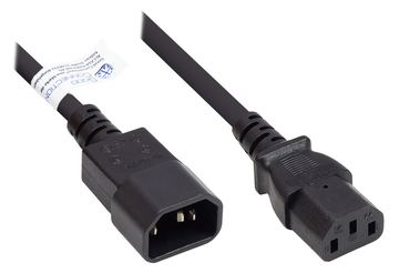 Good Connections P1430-S005 - 0,5 m - C14-Koppler - C13-Koppler - H05VV-F - 250 V - 10 A von LumaTech