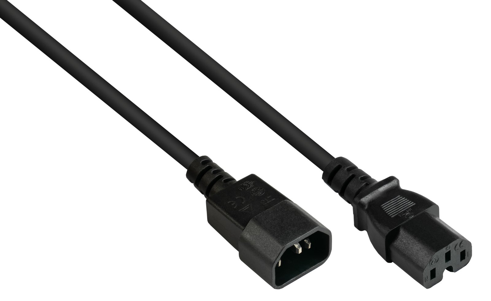 Good Connections P1450-S050 - 5 m - C14-Koppler - C15-Koppler - H05V2V2-F - 250 V