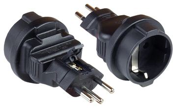Good Connections PA-6002S - Typ J (CH) - Typ F - Schwarz von LumaTech
