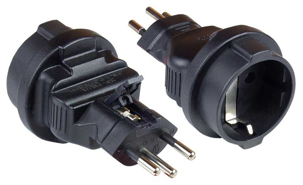Good Connections PA-6002S - Typ J (CH) - Typ F - Schwarz