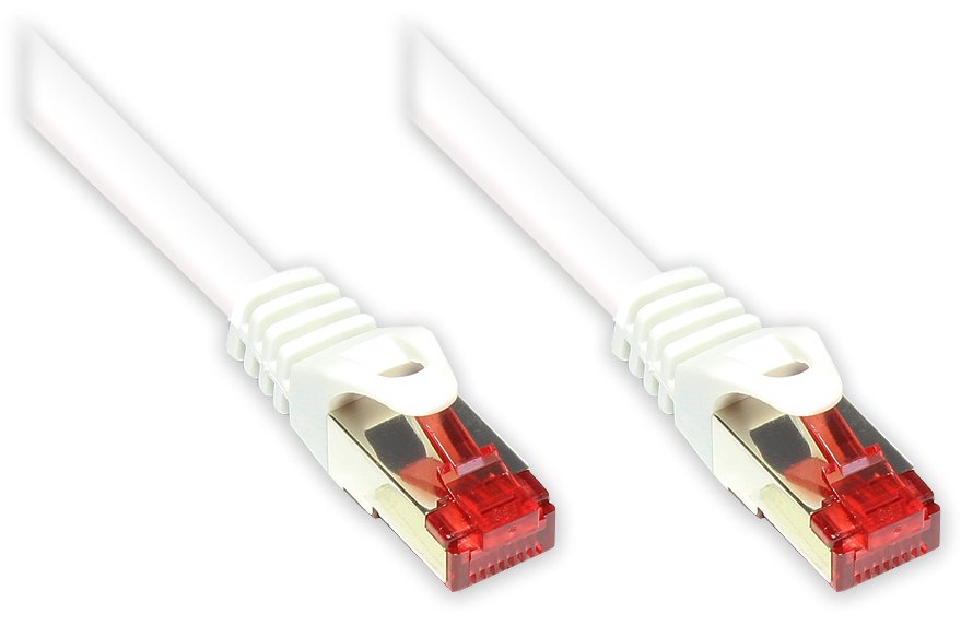 Good Connections RNS Patchkabel mit Rastnasenschutz - Cat. 6 - S/FTP - PiMF - PVC - 250MHz - weiß - 10m