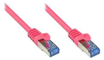 Good Connections RNS Patchkabel mit Rastnasenschutz - Cat. 6A - S/FTP - PIMF - halogenfrei - 500MHz - magenta - 1m von LumaTech