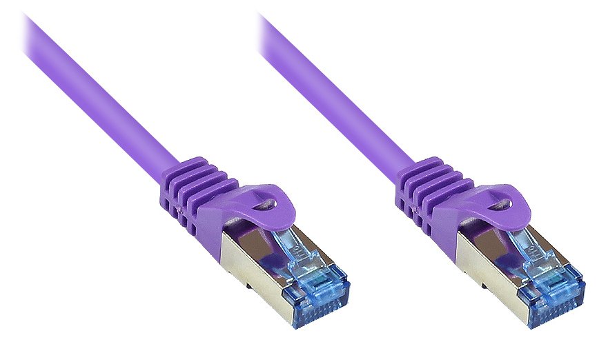 Good Connections RNS Patchkabel mit Rastnasenschutz - Cat. 6A - S/FTP - PIMF - halogenfrei - 500MHz - violett - 3m
