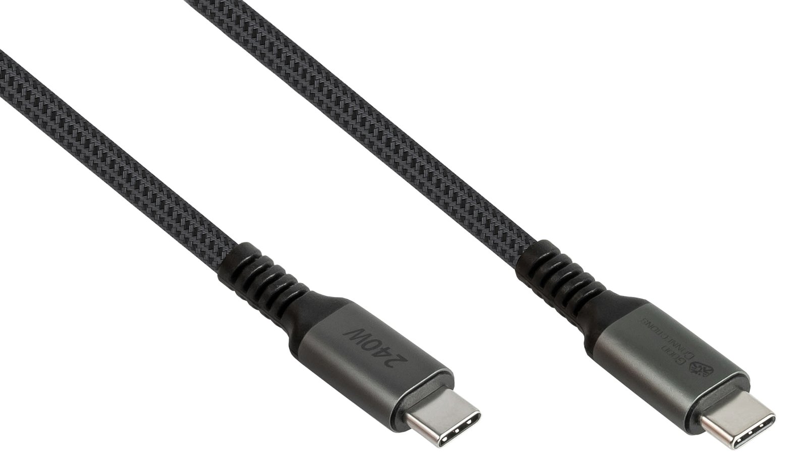 Good Connections USB 2.0 Lade- und Datenkabel 240W USB-C Stecker an anthrazit 3m - Mit dem - Kabel - Digital/Daten