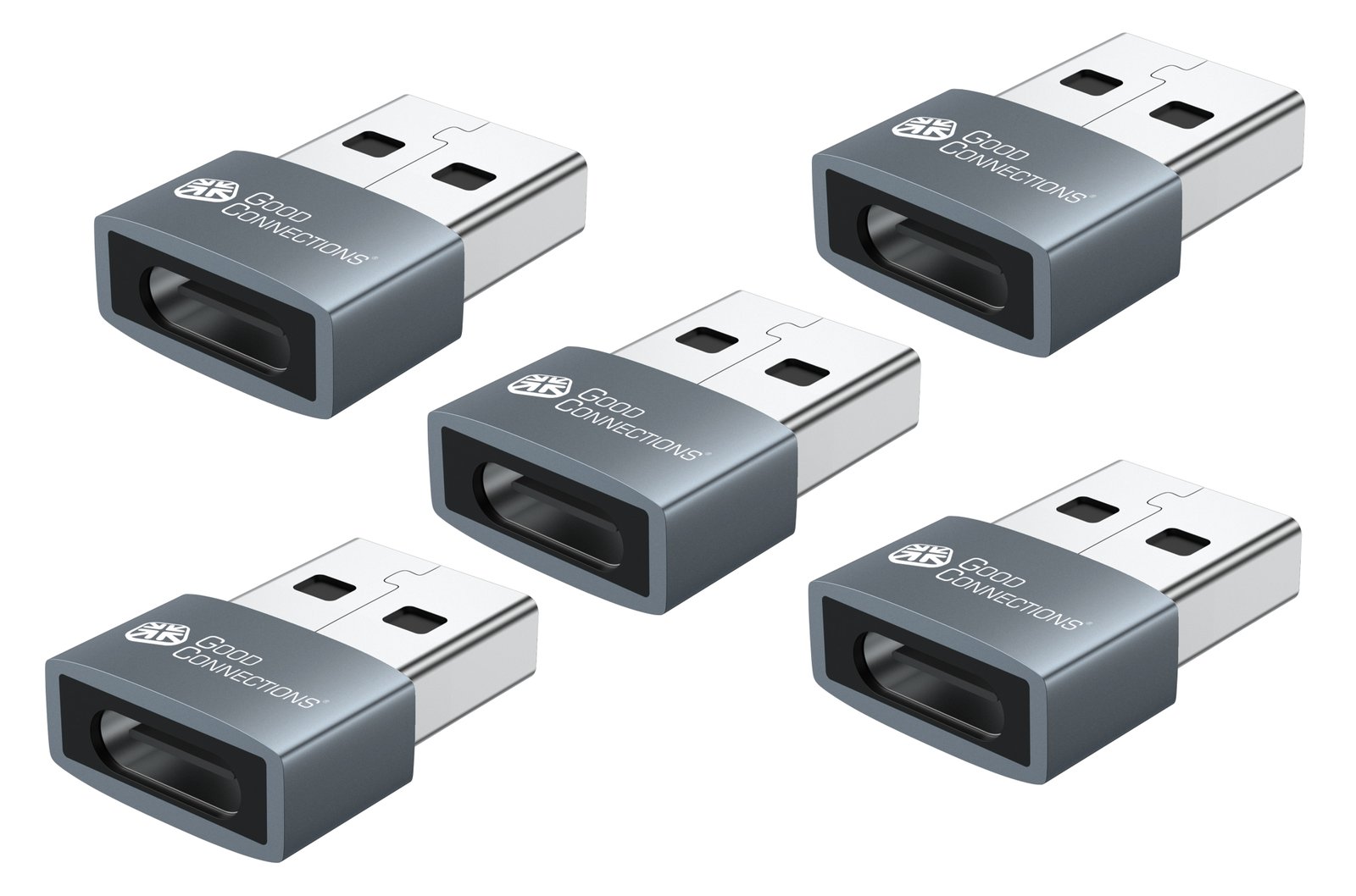 Good Connections USB2.0 Adapter A-St.-USB-C Bu. 5er Set - Kabel-/Adapterset