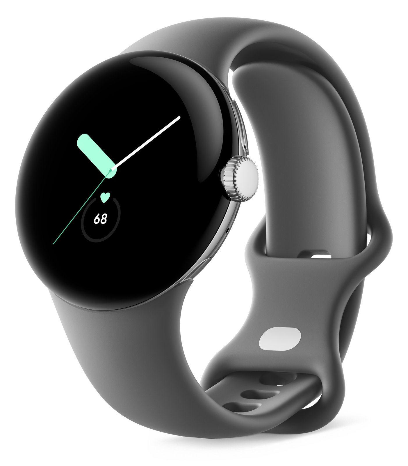 Google Pixel Watch - Silber poliert - intelligente Uhr mit Band