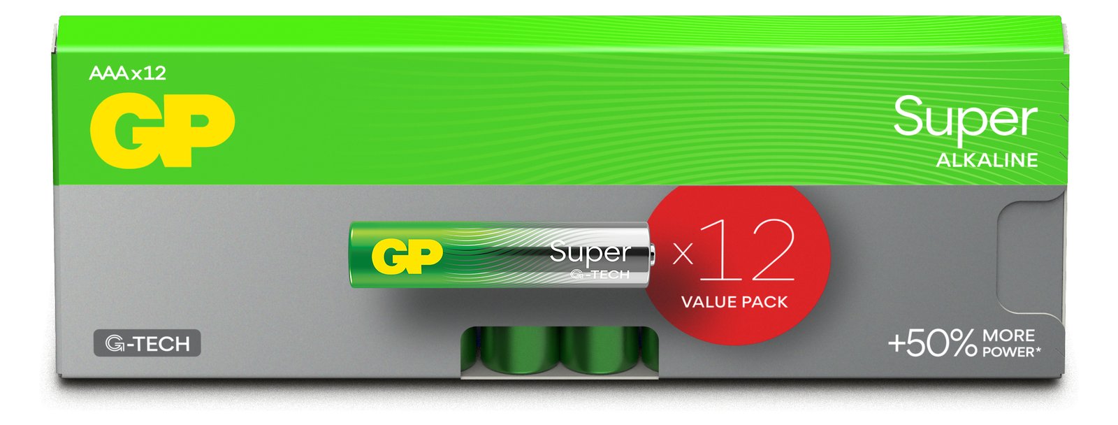 GP Battery Super Alkaline AAA/LR03 Battery. 12-Pack - Batterie - Micro (AAA)