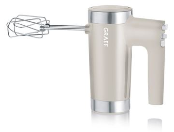 Graef HM508 - Handmixer - Graubraun - Schlagen - Kneten - Mixen - Rührer - 1,65 m - 1080 RPM - Tasten von LumaTech