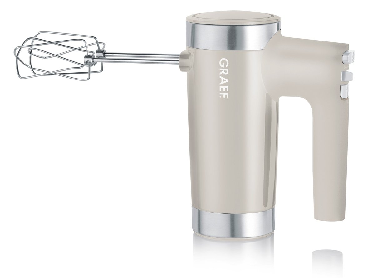 Graef HM508 - Handmixer - Graubraun - Schlagen - Kneten - Mixen - Rührer - 1,65 m - 1080 RPM - Tasten