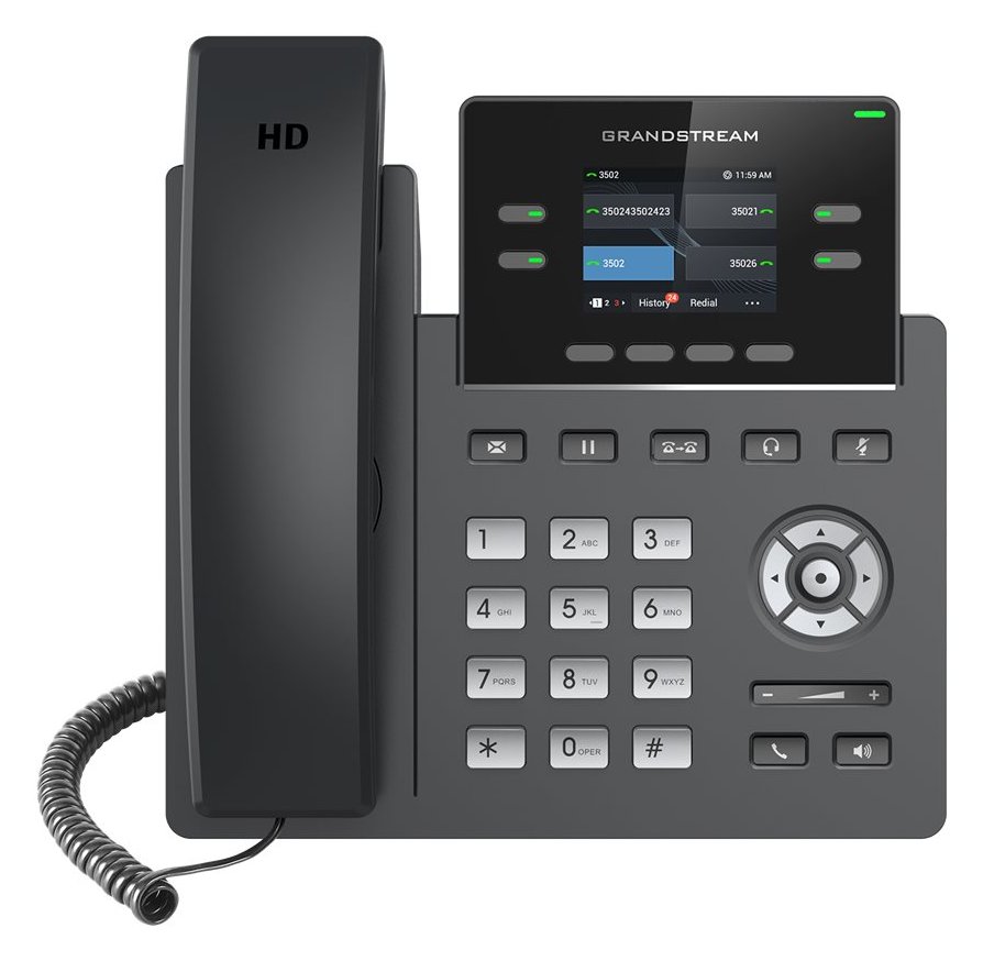 Grandstream GRP2612 - VoIP-Telefon mit Rufnummernanzeige/Anklopffunktion