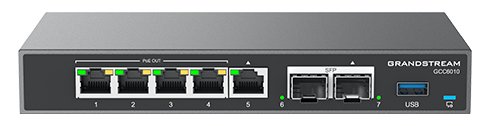 Grandstream GWN6000 Series GCC6010 - Router 5-Port-Switch / 2-Port-SFP-Switch
