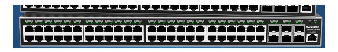 Grandstream GWN7800 Series GWN7806P - Switch - für Anwendung in Unternehmen - L2+ - managed - 48 x 10/100/1000 (PoE+)