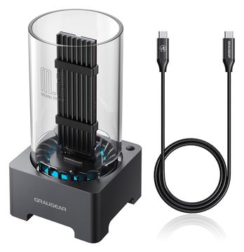 GrauGear Docking Station USB 4.0 f. M.2 PCIe Gen4x4 NVMe SSD von LumaTech