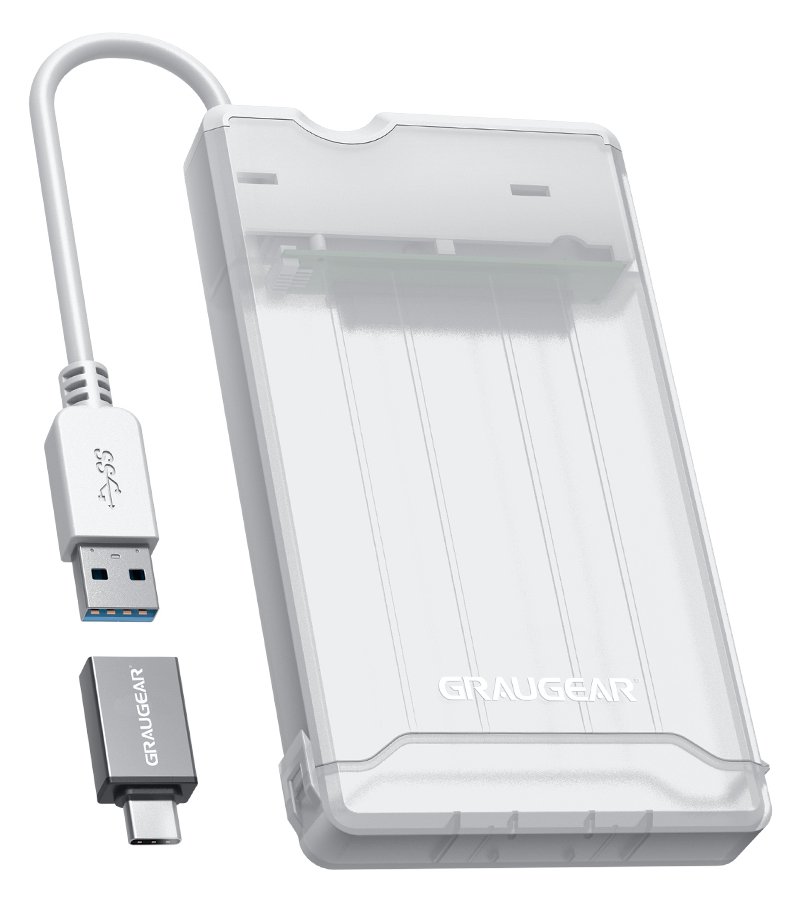 GrauGear G-2503-AC - HDD / SSD-Gehäuse - 2.5 Zoll - SATA - 6 Gbit/s - USB Anschluss - Aluminium