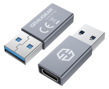 GrauGear G-AD-CTA-10G - USB-A - USB-C - Silber von LumaTech