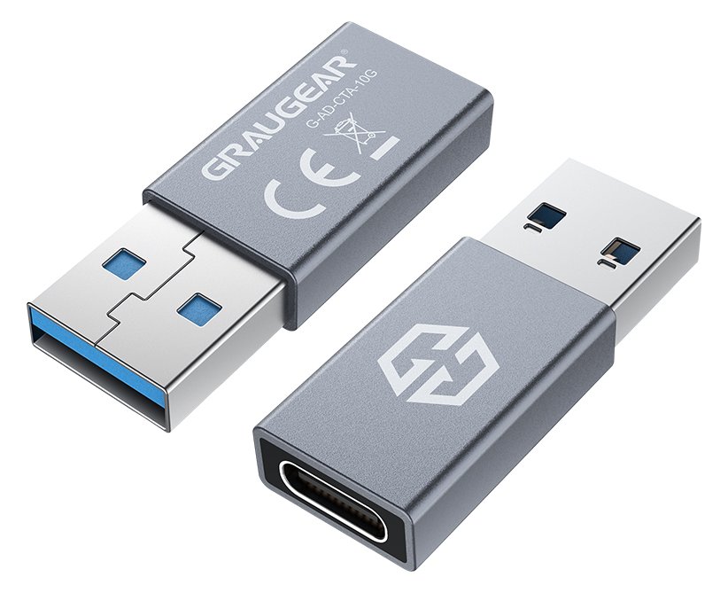 GrauGear G-AD-CTA-10G - USB-A - USB-C - Silber