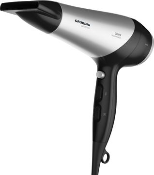Grundig HD 6080 Iconic Haartrockner - Schwarz - Silber - 1,8 m - Tasten - 2200 W - 1 Stück(e) von LumaTech