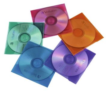 Hama CD-/DVD-Hülle - Blau, Rot, grün, orange, violett (Packung mit 50) von LumaTech