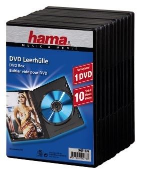 Hama DVD Jewel Case with foil - DVD Jewel Case - Kapazität: 1 DVD - Schwarz (Packung mit 10) von LumaTech