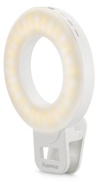 Hama LED-Ringleuchte ToGo Clip-On-Ringlicht für Handy aufladbar 3 Modi von LumaTech