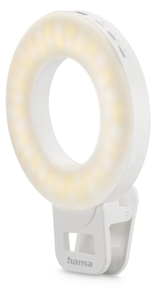 Hama LED-Ringleuchte ToGo Clip-On-Ringlicht für Handy aufladbar 3 Modi, Ansicht 2