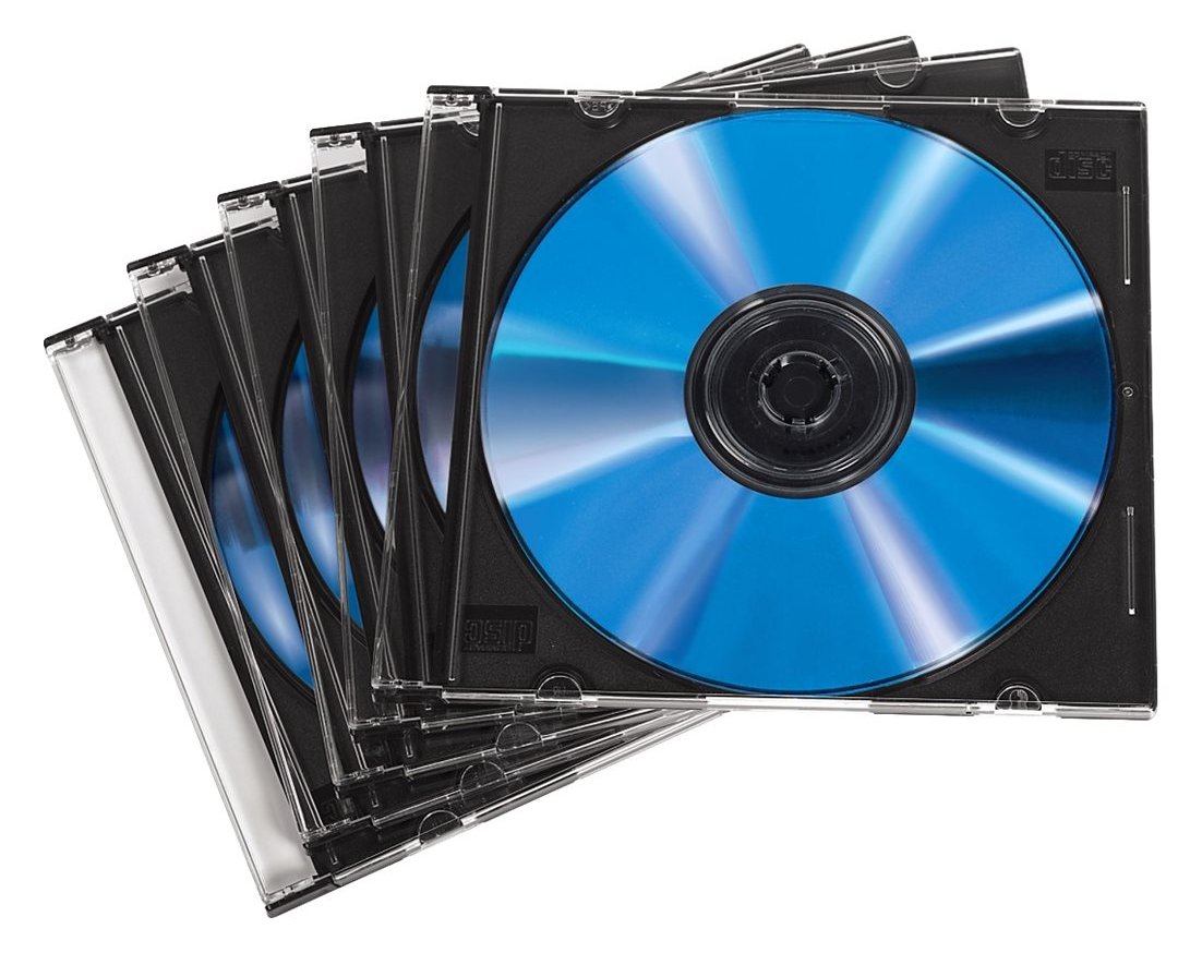 Hama Slim Jewel Case für Speicher-CD - Kapazität: 1 CD - Schwarz, durchsichtig (Packung mit 50)