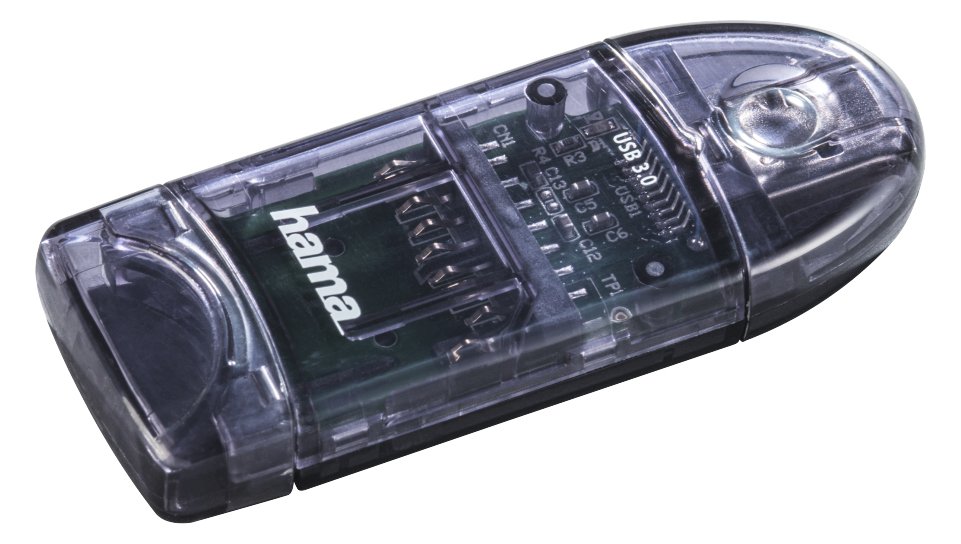 Hama USB-3.0-Kartenleser, SD/micro SD, Anthrazit