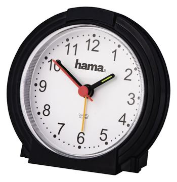 Hama Wecker Classic, geräuscharm, Schwarz/Weiß von LumaTech
