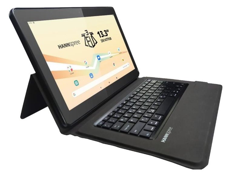 Hanns.G Hannspree - Tastatur und Foliohülle (Hülle) - with easy access kick stand