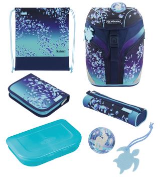 Herlitz SoftLight Plus Greenline Blue Ice - Federmäppchen - Schultasche - Sporttasche - Mädchen - Rucksack - 18 l von LumaTech