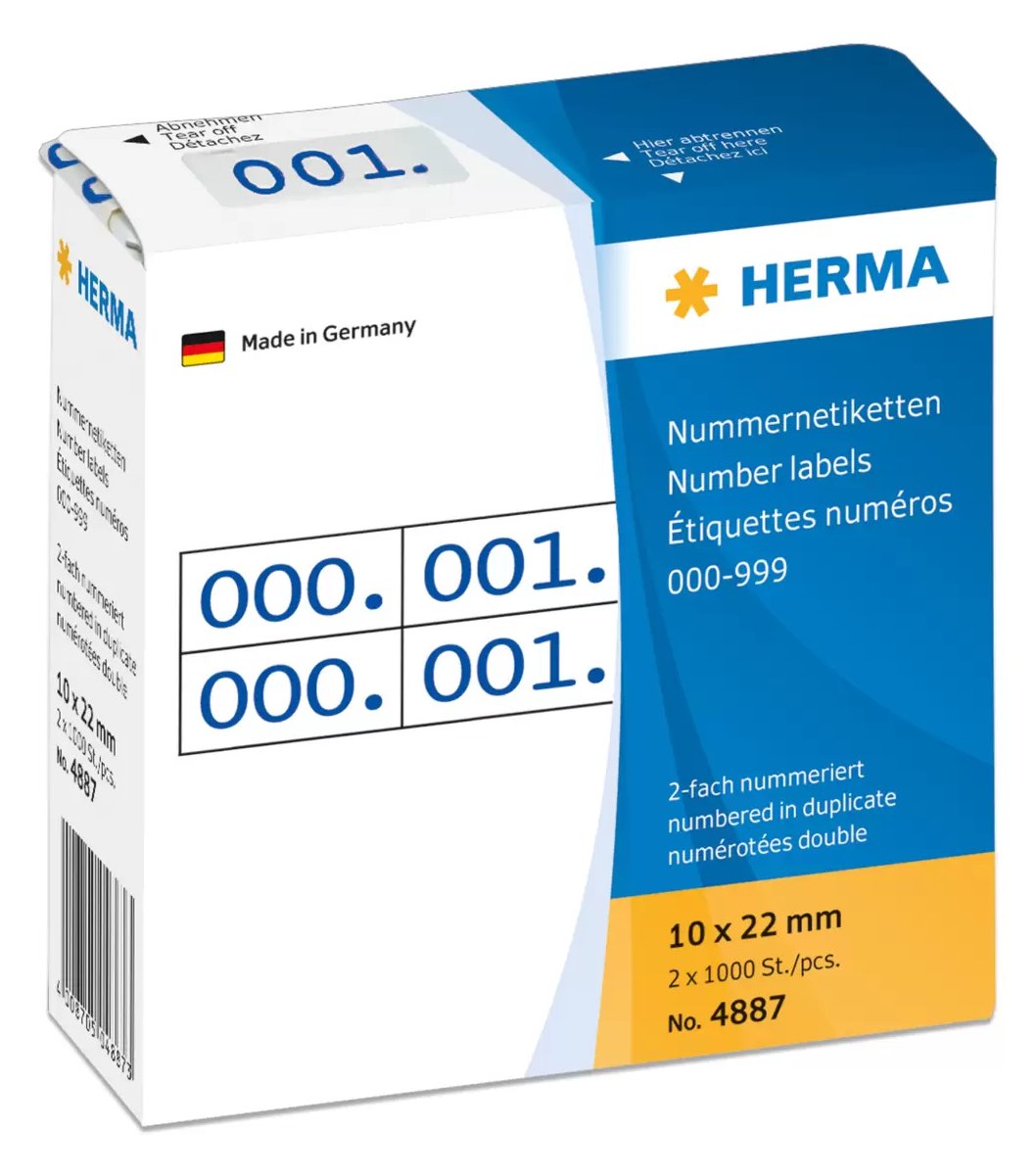 HERMA Dekorationskleber - 1 x 2.2 cm - Blau - Dauerhaft - Papier (Packung mit 2)