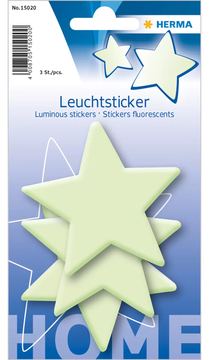 HERMA HOME - Dekorationskleber - Stern - 8.2 x 8.2 cm - Luminous - Kunststoff (Packung mit 3) von LumaTech