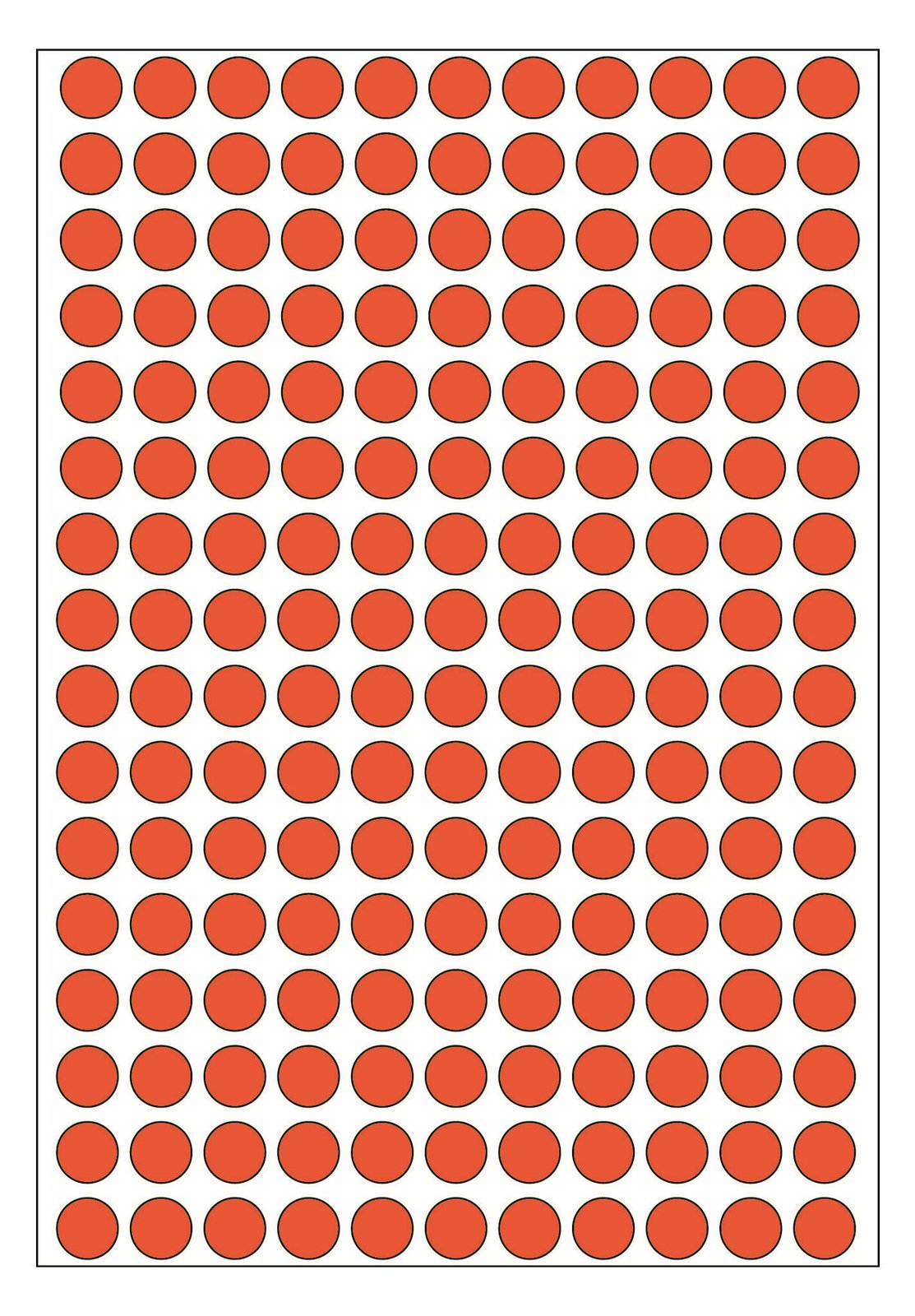 HERMA Permanenter Klebstoff - Rot - 8 mm rund 5632 Etikett(en) (32 Bogen x 176)
