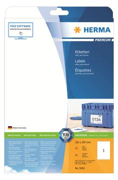 HERMA Premium - Papier - matt - permanent selbstklebend - weiß - A4 (210 x 297 mm) von LumaTech