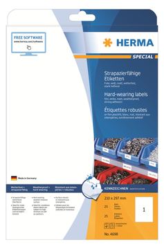 HERMA Special - Matt - permanent selbstklebend - weiß - A4 (210 x 297 mm) von LumaTech