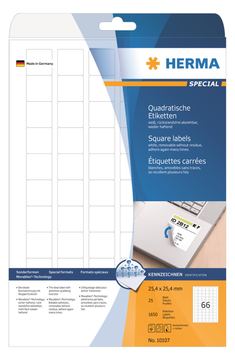 HERMA Special - Papier - matt - selbstklebend, entfernbarer Klebstoff - weiß - 25.4 x 25.4 mm 1650 Etikett(en) von LumaTech
