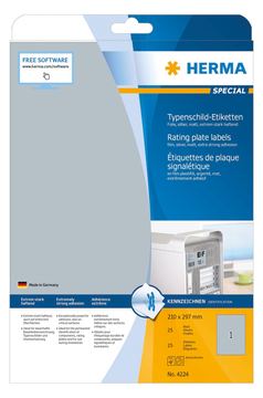 HERMA Special - Polyester - matt - permanent selbstklebend - Silber - A4 (210 x 297 mm) von LumaTech