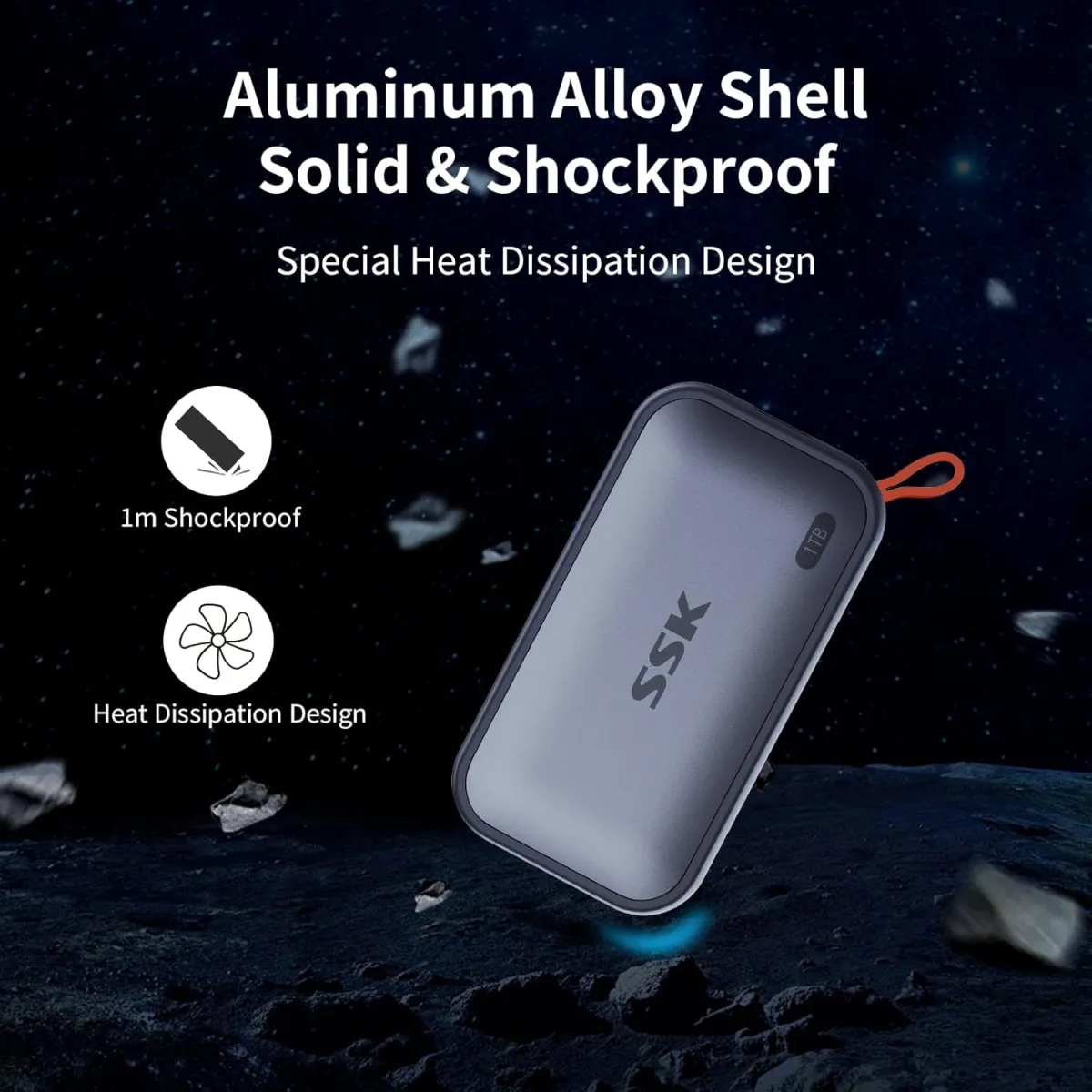 SSK 1 TB tragbare Externe NVME-SSD, bis zu 1050 MB/s, Extreme Übertragungsgeschwindigkeit, USB 3.2 Gen 2 Solid State Drive für Typ-C-Smartphones, PS5, Xbox, Laptop, MacBook/Pro/Air und mehr — Bild 6