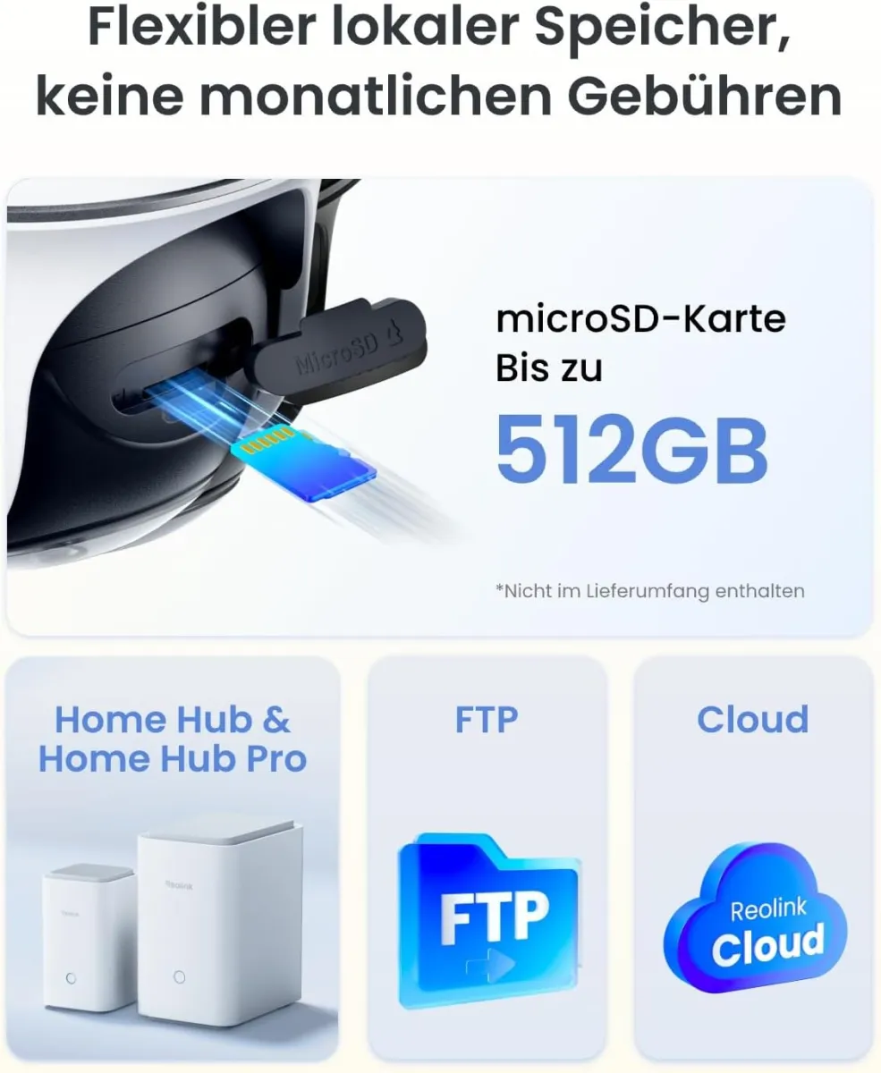 Reolink Erste 4K Solar Überwachungskamera Aussen Akku, Argus PT Ultra + Solarpanel, 2,4&5GHz WiFi, Auto-Tracking, Solar WLAN Kamera Outdoor mit 8MP UHD Farbnachtsicht, KI-Erkennung — Bild 5