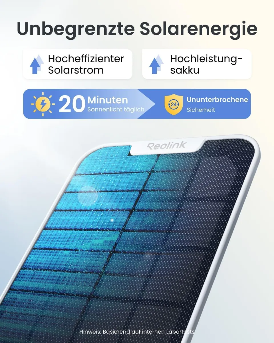 Reolink Erste 4K Solar Überwachungskamera Aussen Akku, Argus PT Ultra + Solarpanel, 2,4&5GHz WiFi, Auto-Tracking, Solar WLAN Kamera Outdoor mit 8MP UHD Farbnachtsicht, KI-Erkennung — Bild 3