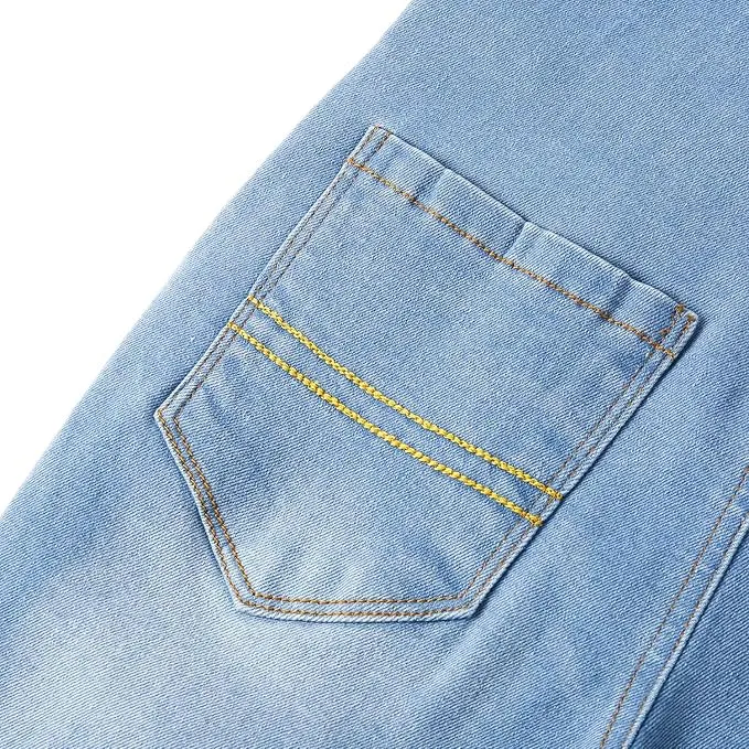 Baby Jungen Mädchen Jeans Overall,Kleinkind Schlank süßer Denim Pullover — Bild 3