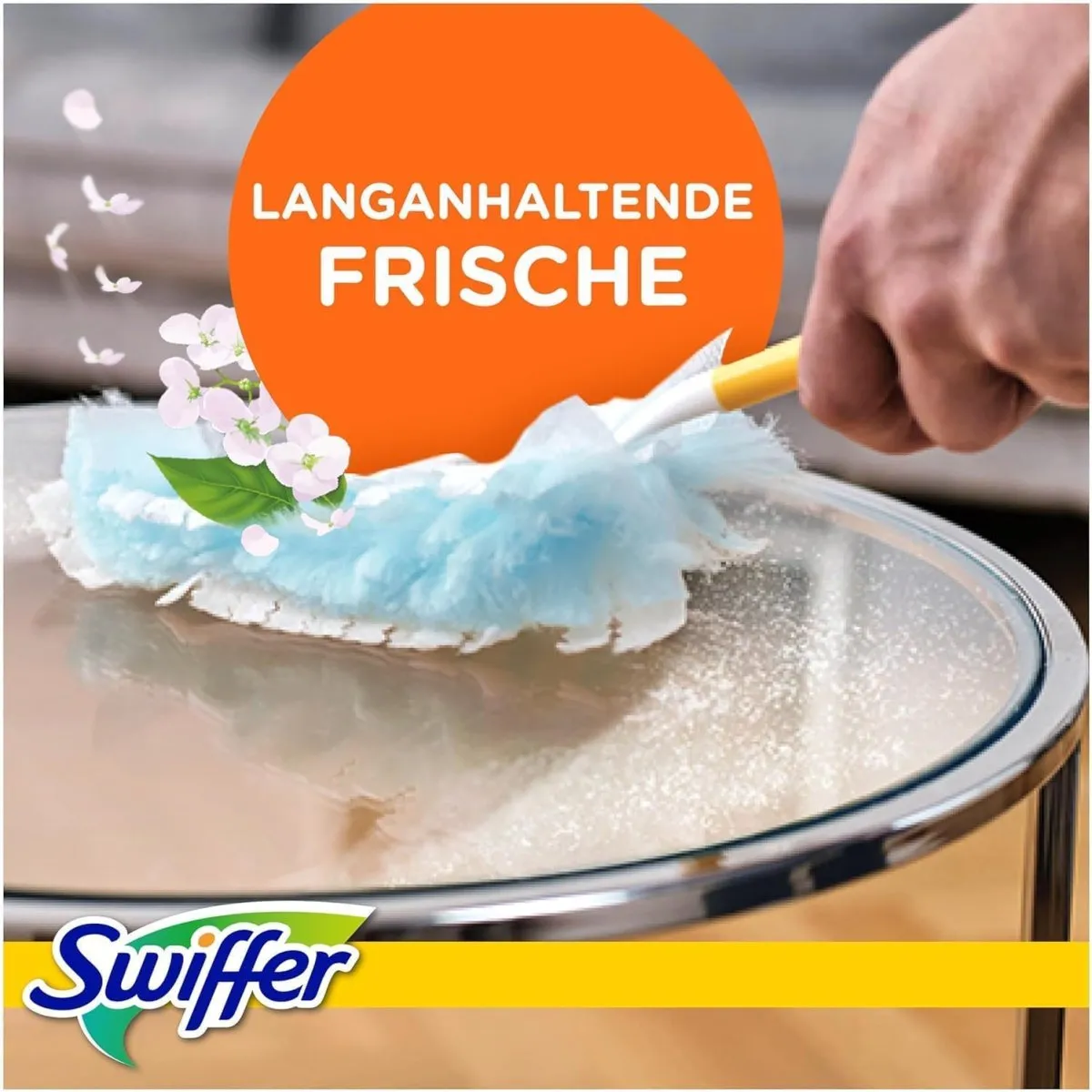 Swiffer Staubmagnet Nachfüllpackung, 25 Tücher (5×5) mit Febreze-Duft, Fängt Und Schließt 3-mal Mehr Staub Und Haare Ein Als Herkömmliche Staubwedel — Bild 6
