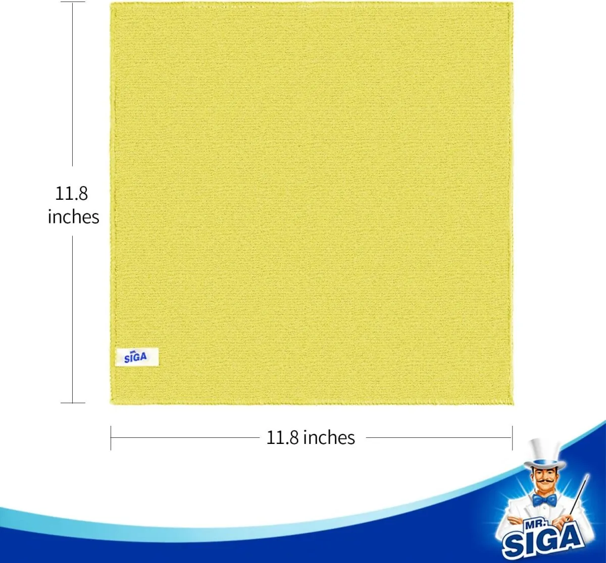 MR.SIGA Mikrofaser-Reinigungstücher, Allzweck-Reinigungstücher, 50er-Pack, Größe: 30 x 30 cm — Bild 3