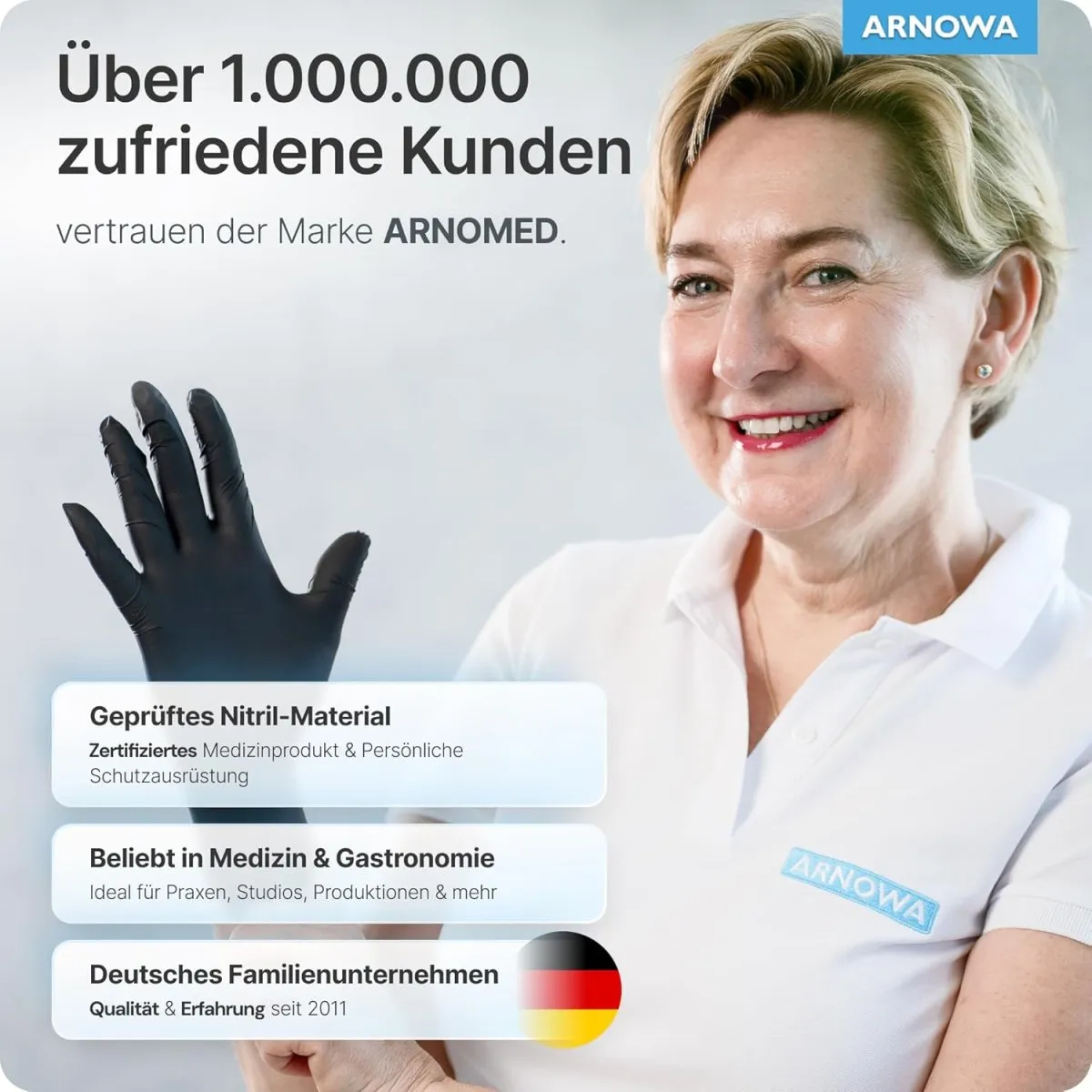 Einweghandschuhe 100 Stück/Box, puderfreie & latexfreie Einmalhandschuhe — Bild 6