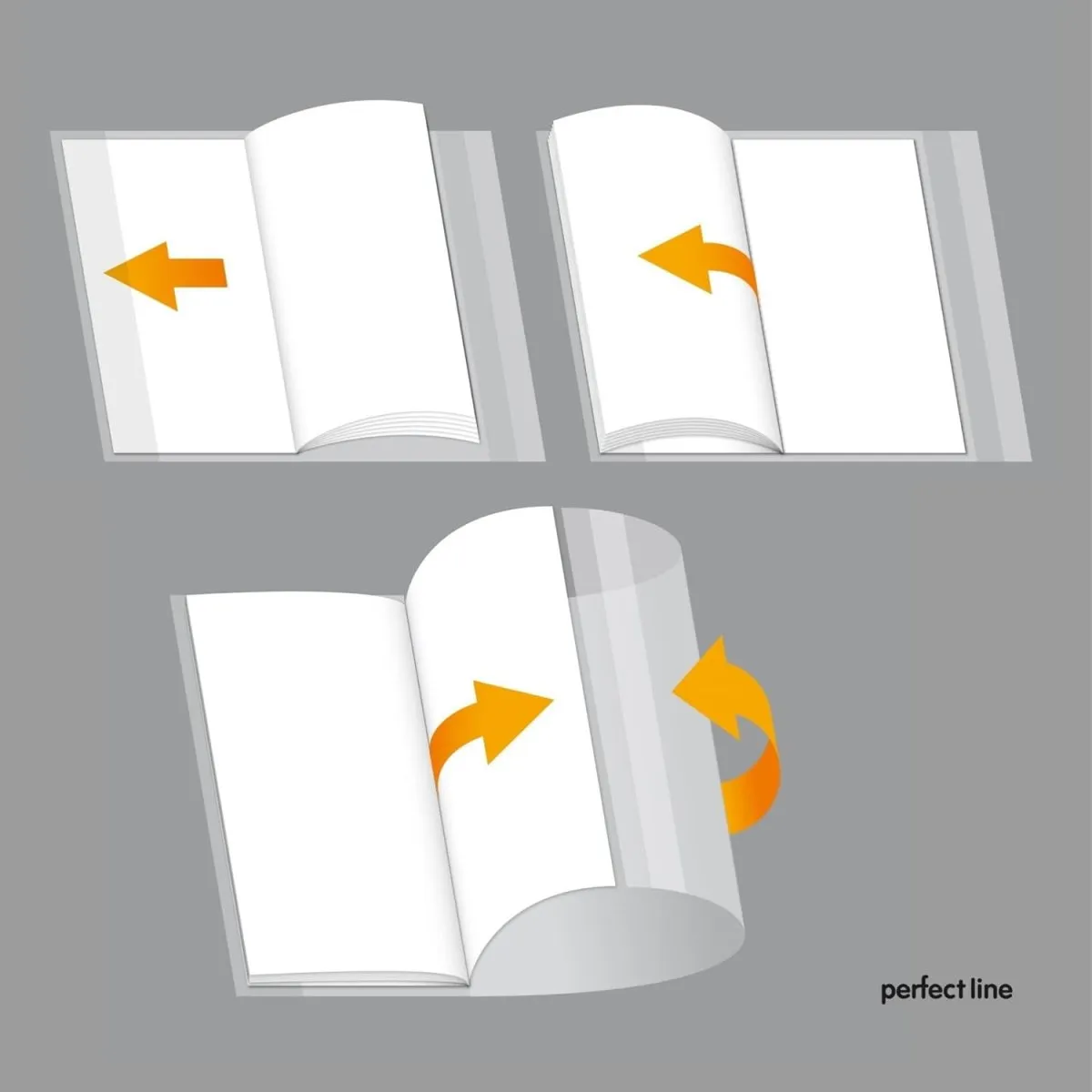 perfect line – 12x Buchumschlag 26,5 cm Höhe – Schulbuchhülle extra stabil aus PP – Buchschoner glasklar, transparent, abwischbar – Hülle bis 54 cm Breite – Made in EU – ideal für Bücher — Bild 5