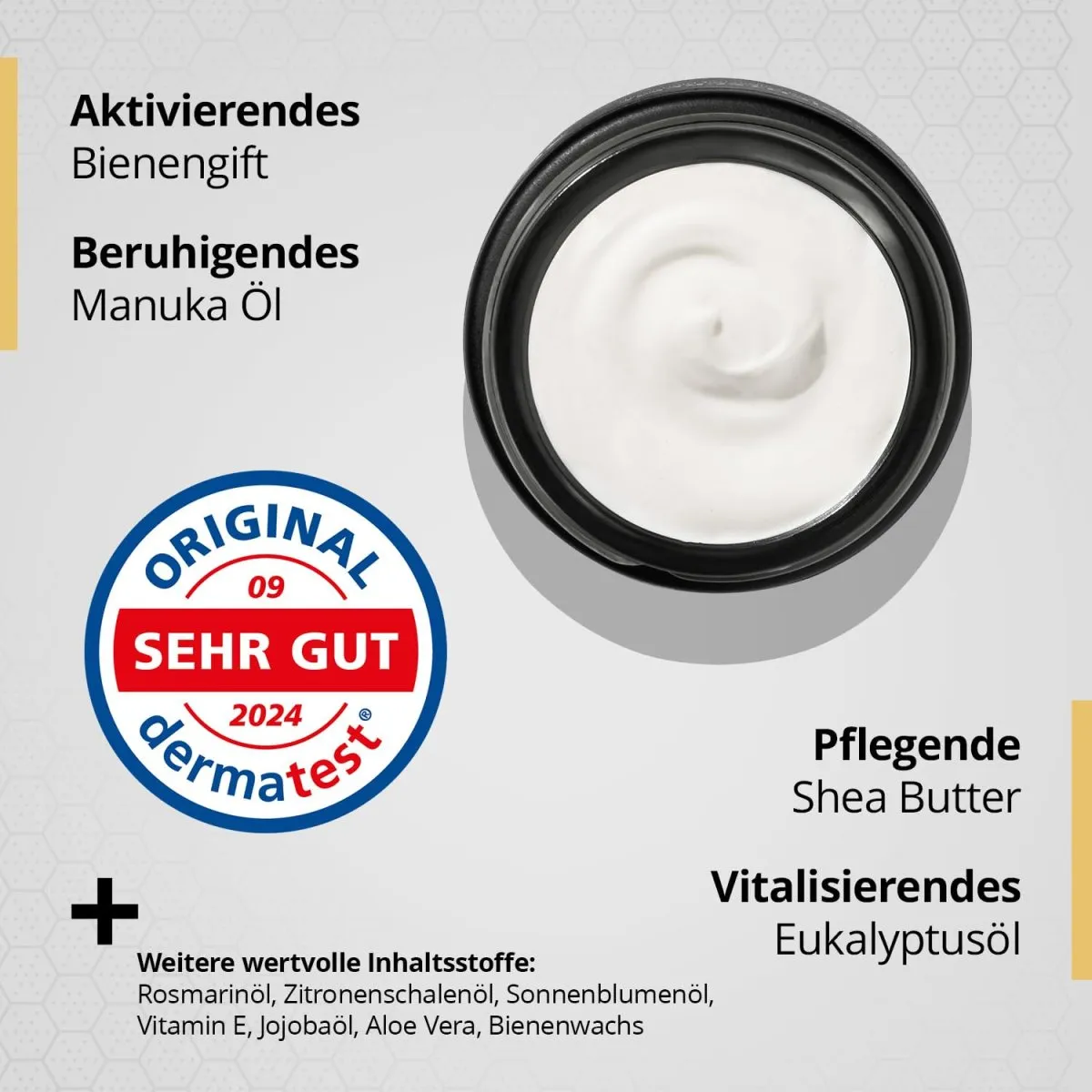 maorika Bienengiftsalbe mit Manukaöl (Kühlend & beruhigend) - Bienengiftcreme hochdosiert mit u.a. Shea Butter, Eukalyptus, Aloe Vera, Rosmarin & Zitronenschalenöl — Bild 5